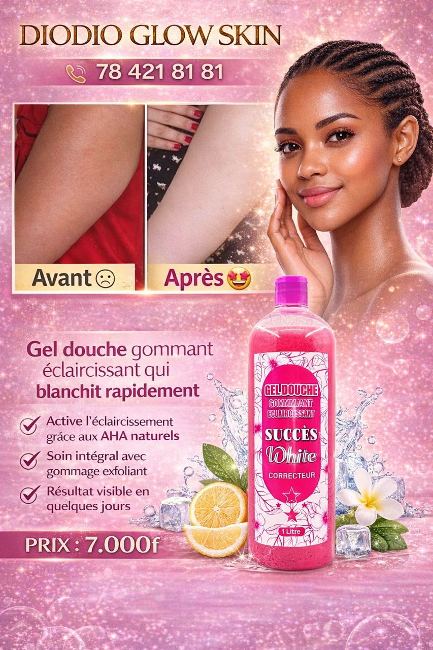 Gel de douche gommant éclaircissant