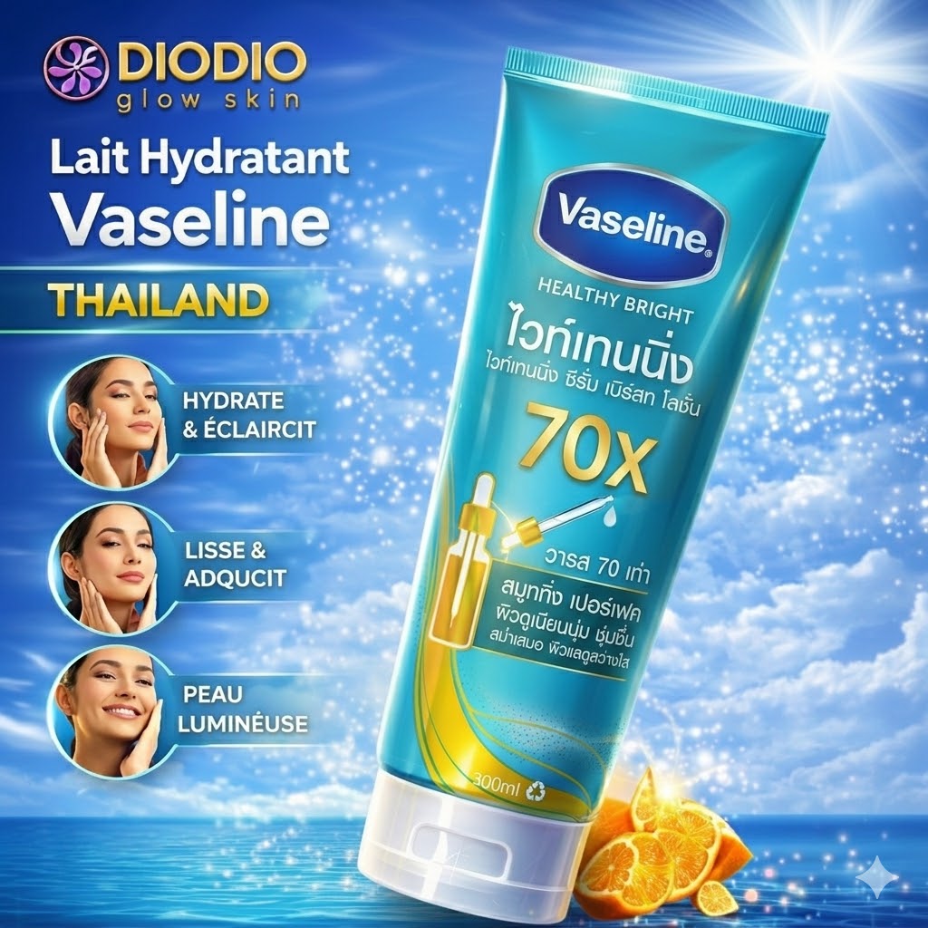 Lait hydratant Vaseline gluta-hya