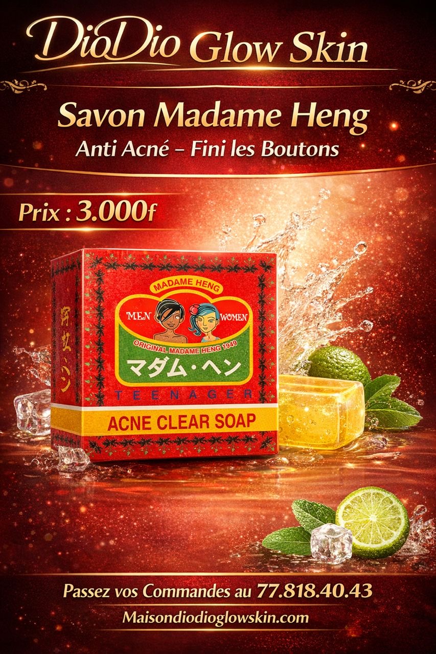 Savon Madame heng - Anti acné fini les boutons