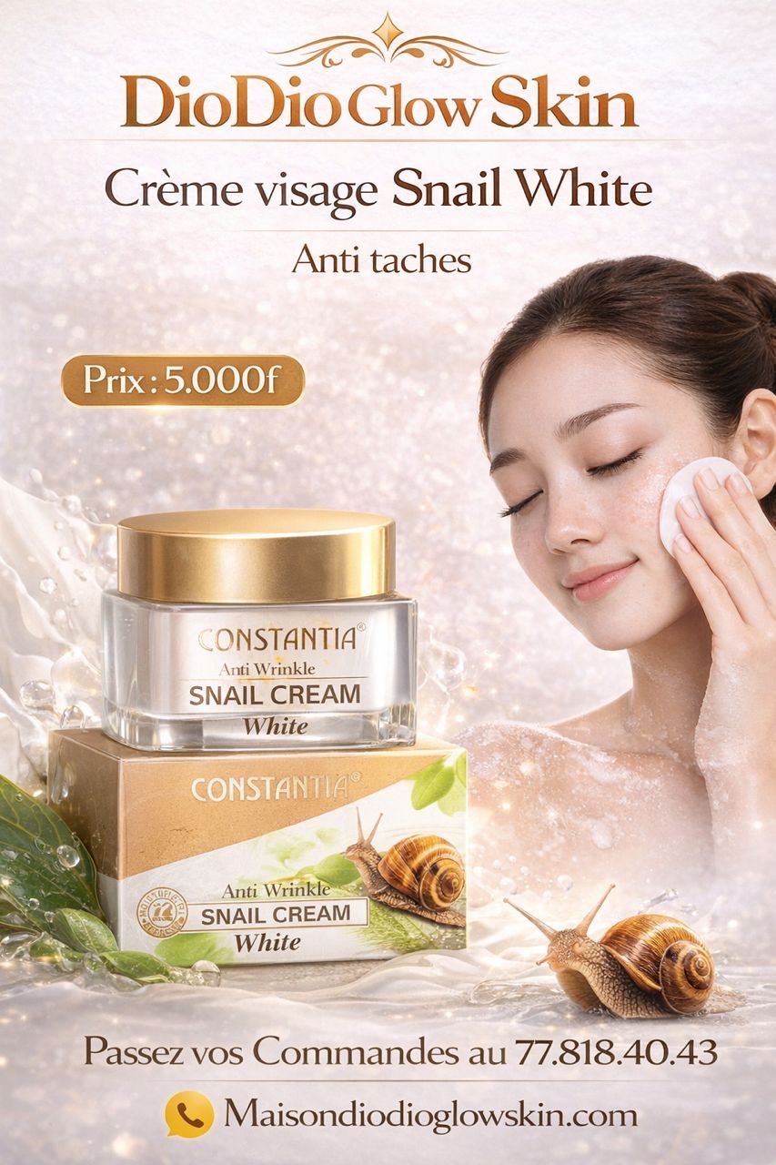 Crème visage Snail White - Anti taches