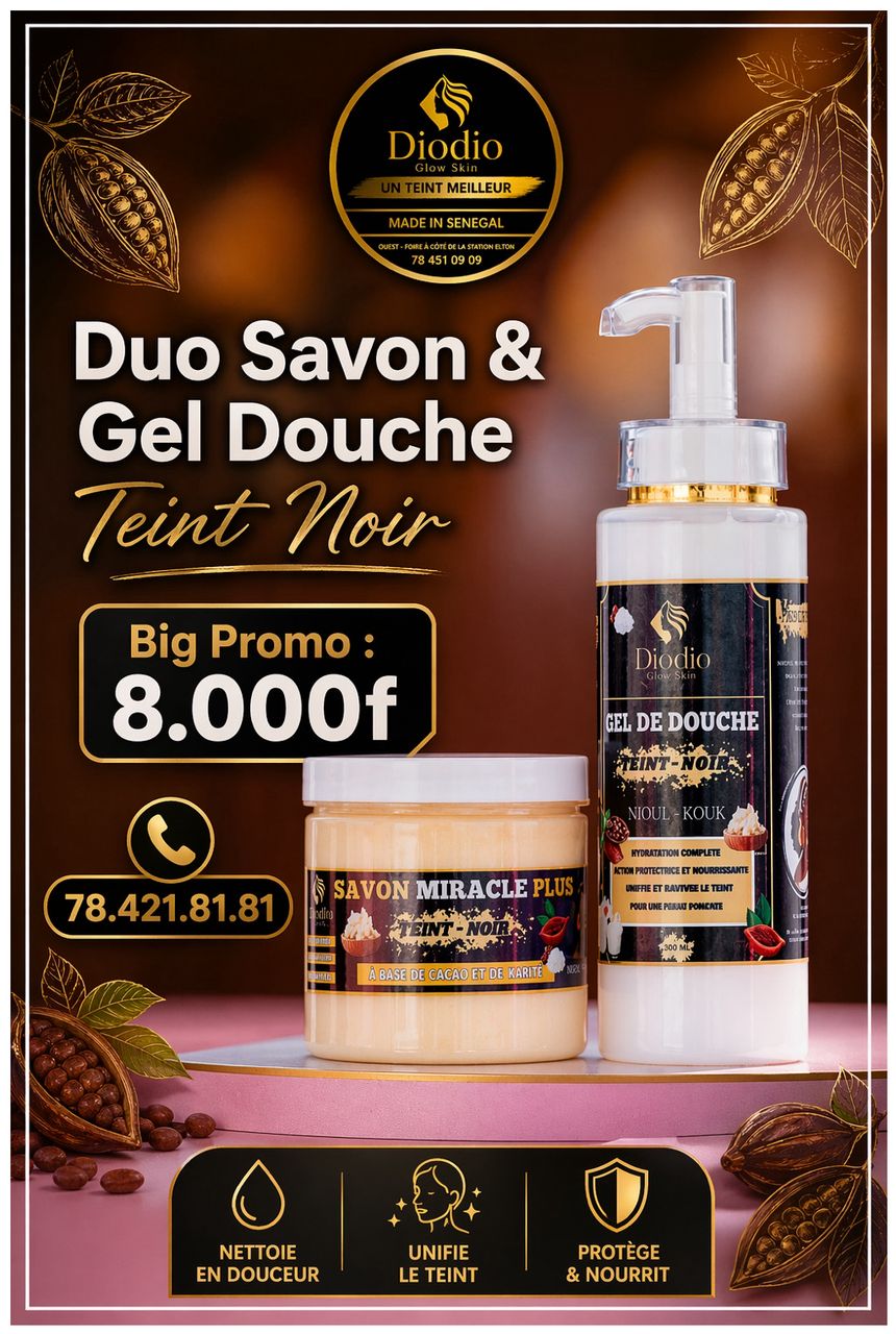 Duo Savon & Gel Douche Teint Noir